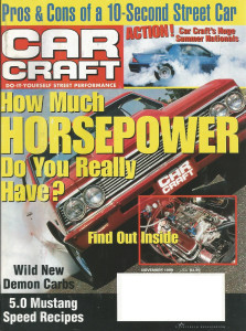 CAR CRAFT 1999 NOV - 5.0 MUSTANG, CAMS, 10-SEC?